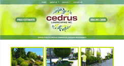 Desktop Screenshot of cedruslandscaping.com